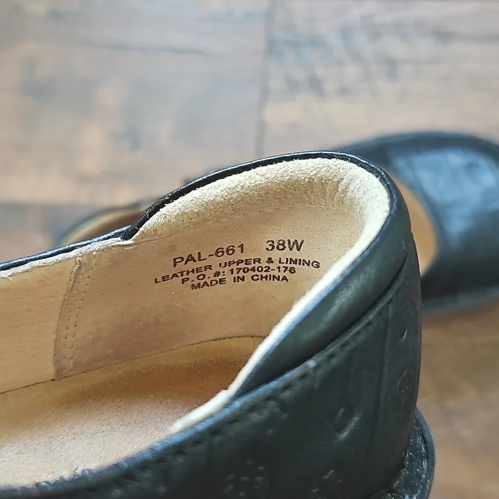 Alegria Black Leather Mary Jane Shoes